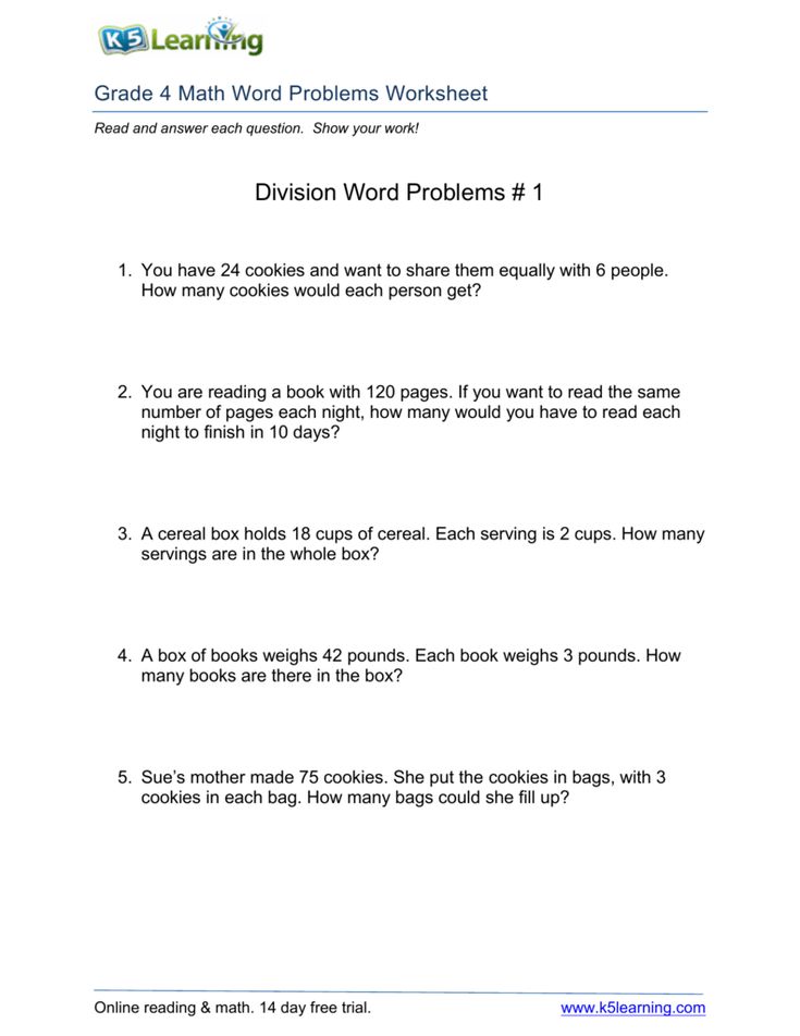 the worksheet for division word problems is shown in this document, which shows how many