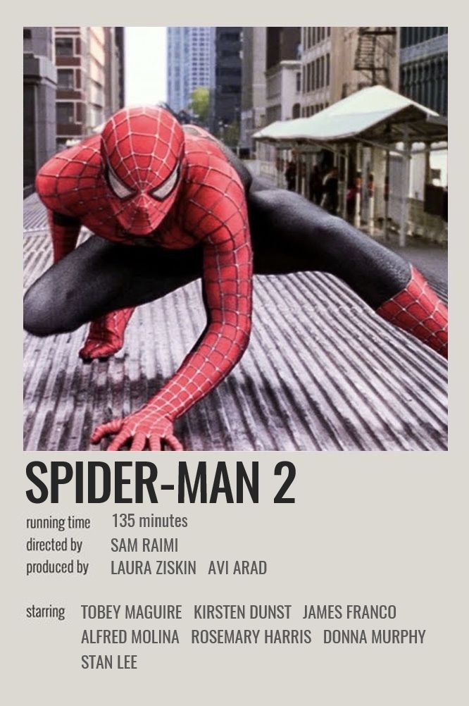 the poster for spider - man 2