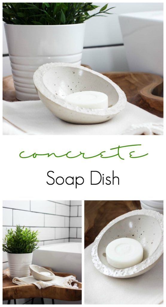 some white dishes are sitting on a table and one has soap dish in the middle