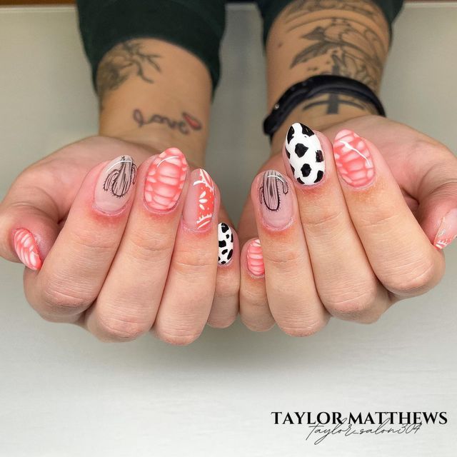 Western Halloween Nails, Desert Nails, Nail Painting Tips, Country Acrylic Nails, Rodeo Nails, Cowboy Nails, Holloween Nails, Western Nails, Boho Nails