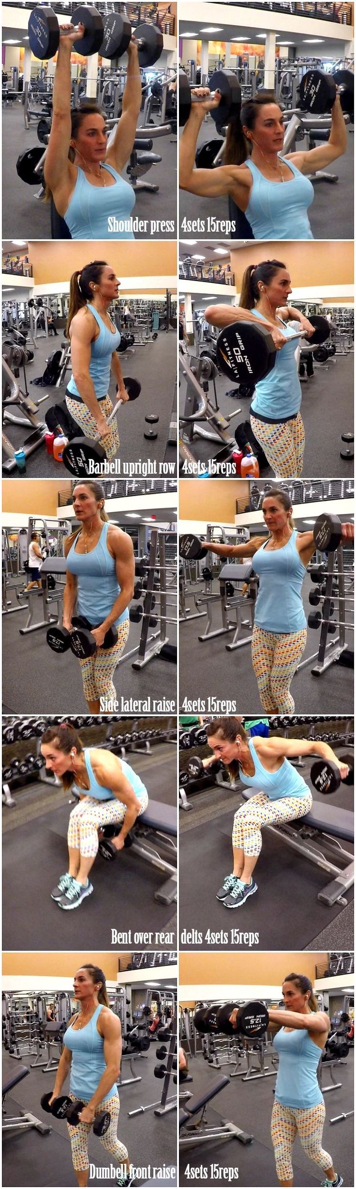 a woman doing squat exercises in the gym