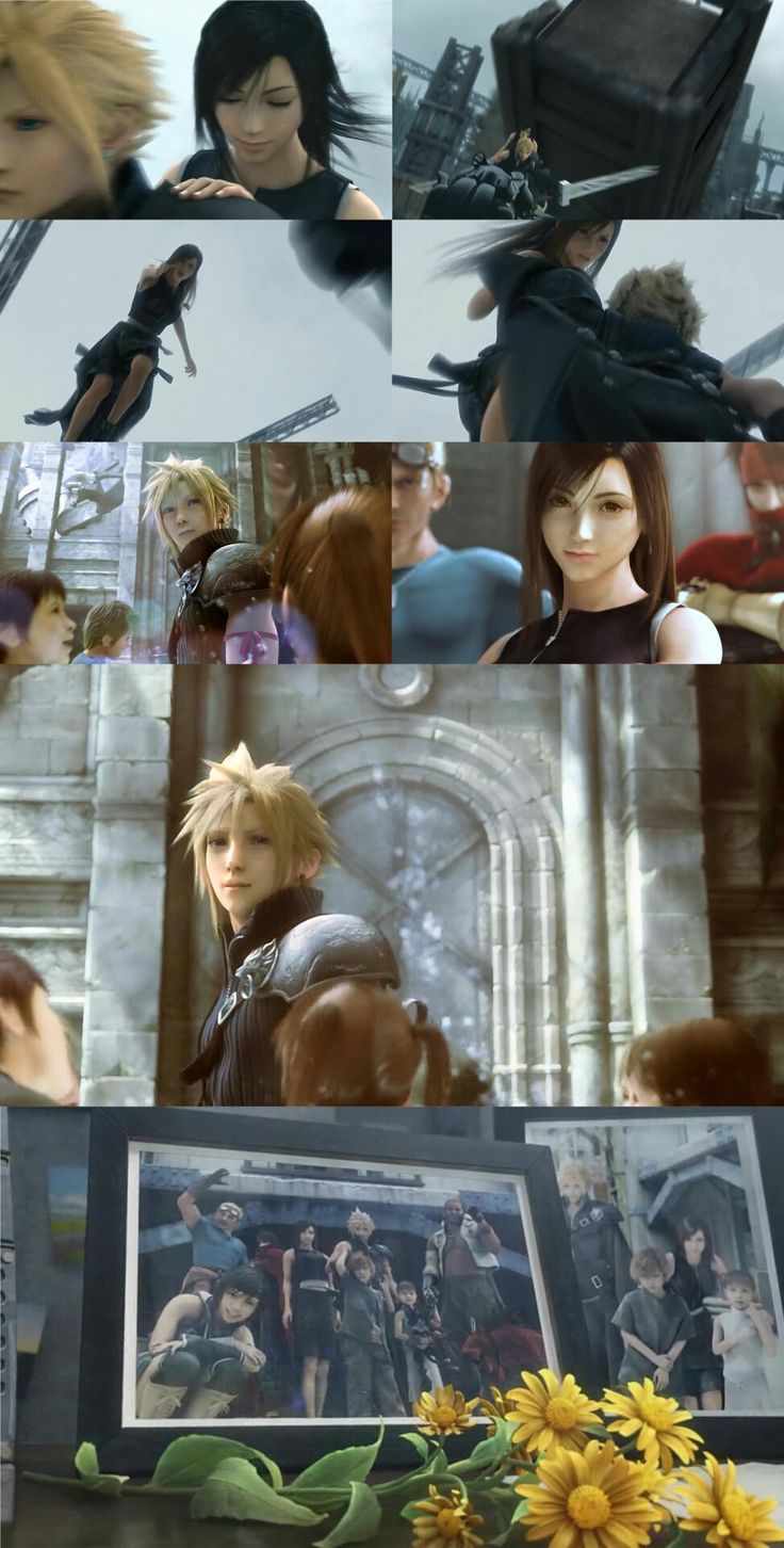 the final fantasy movie is being shown in many different scenes, including an action scene