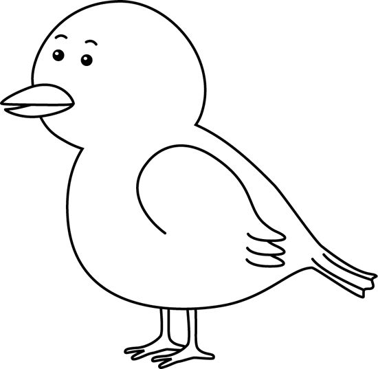 a black and white drawing of a bird