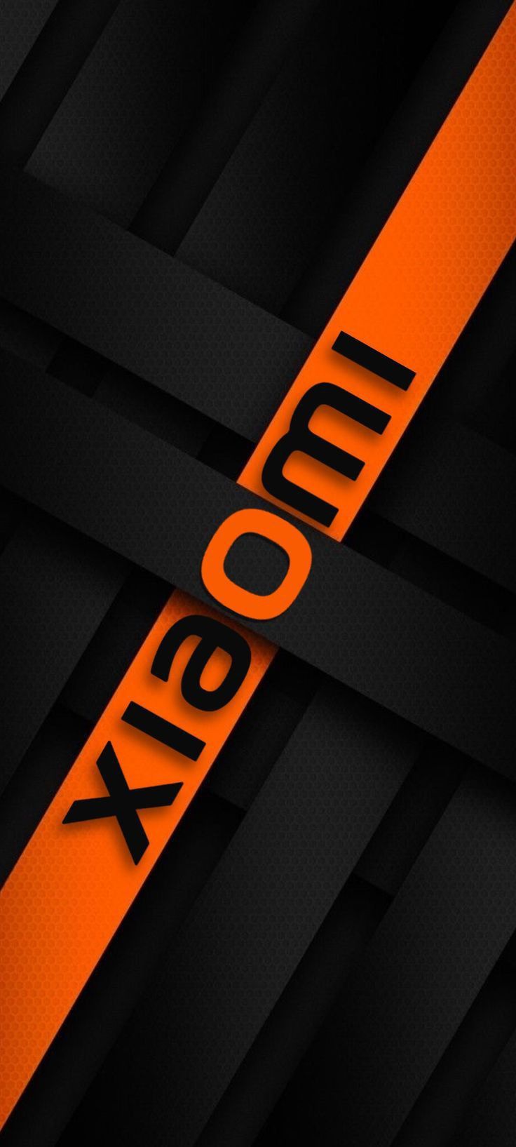 an orange and black wallpaper with the word fox on it's diagonal stripes