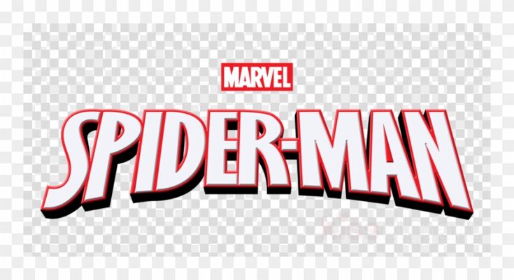 the logo for spider - man, which has been drawn in red and white letters