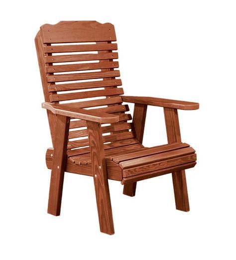 a wooden chair sitting on top of a white background