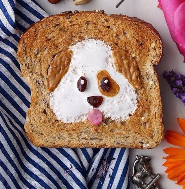 an image of a sandwich made to look like a bear