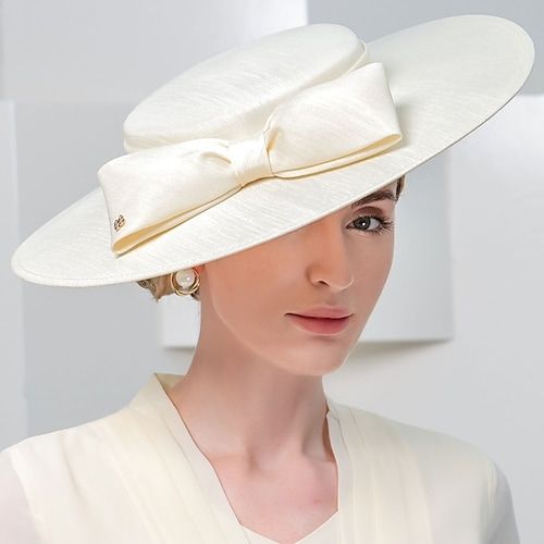 Category:Hats; Embellishment:Bowknot,Pure Color; Gender:Women's; Quantity:1PC; Theme:Holiday,Wedding,Birthday,Romance,Fashion; Diameter:51; Style:Elegant; Hats Category:Bucket Hat; Occasion:Kentucky Derby,Cocktail,Royal Astcot; Material:Flax; Width:80; Head Circumference:53-57; Brand:EE; Front page:WE; Shipping Weight:0.12; Listing Date:11/01/2022 Hats To Wear To A Wedding, Elegant Hats For Wedding, Woman Hats Fashion, Parisian Hat, White Wedding Hats, Royal Hats Classy, Designer Hats For Women, Lady Hat, White Hat Wedding