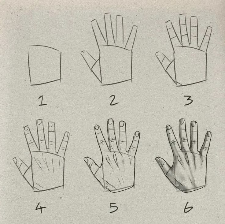 the instructions for how to draw hands