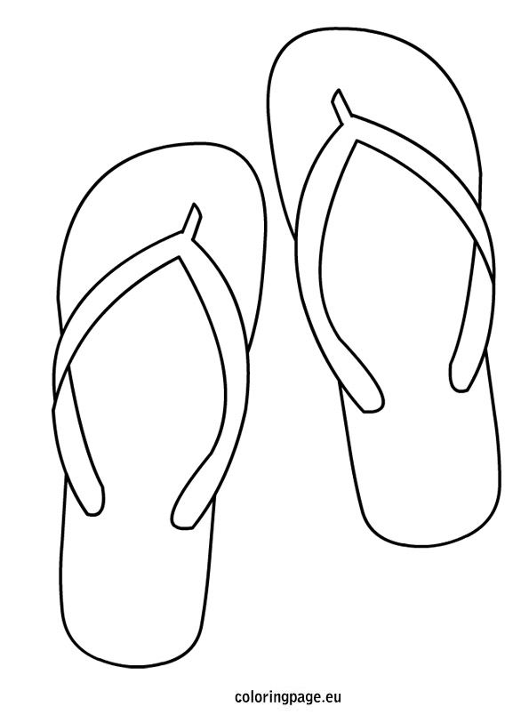 a pair of flip flops is shown in black and white