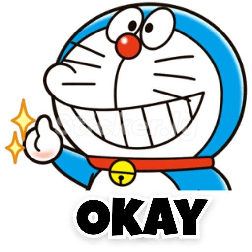 cartoon character with the words okay in front of it