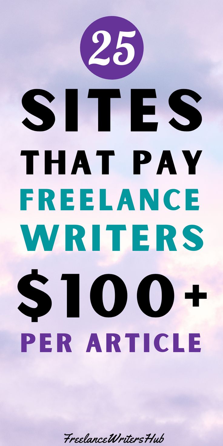 the words 25 sites that pay freelance writer's $ 100 per article