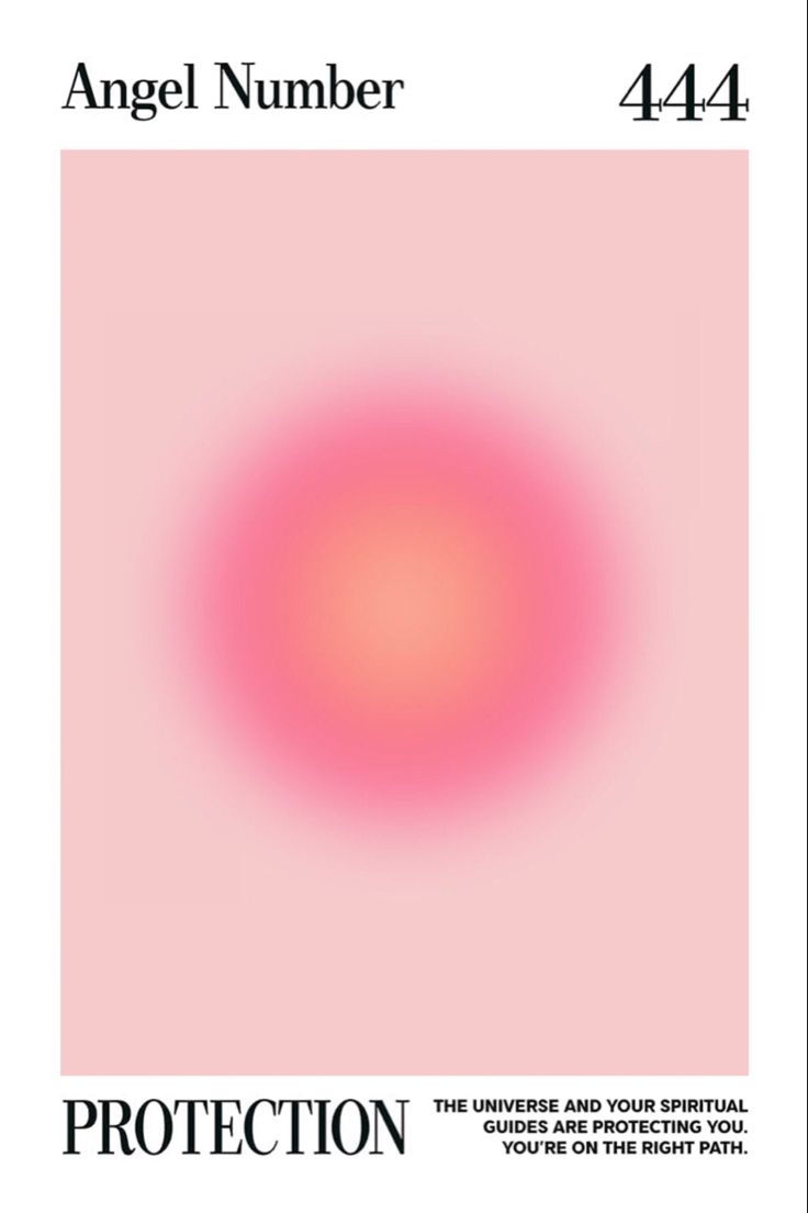 the cover of an article about angel number 414, with pink and red circles