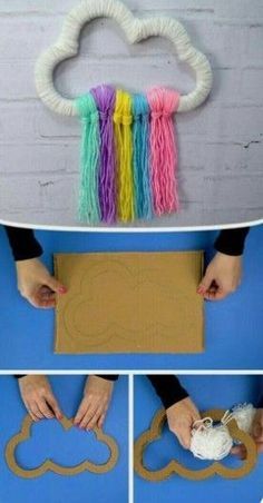 #BEAUTY ,#REALATIONSHIPS #Fashion #Outfits #SUMMER Outfits #Animals Kids Room Diy Decor, Crafts For Teens To Make For Room, Diy Girls Room Decor, Craft Wall Organizer, Pola Macrame, Diy Bedroom Storage, Diy Cushion, Yarn Diy, Diy Projects For Teens