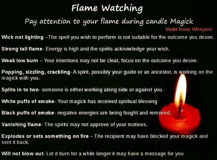 Flame types Fire Scrying, Candles Flame Meaning, Candle Meanings, Flames Meaning, Candle Meaning, Candle Color Meanings, Candle Magic Spells, Witchcraft Candles, Candle Reading