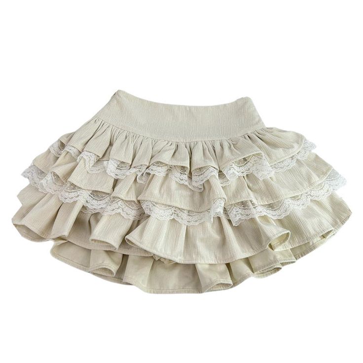 𝒜𝒷ℴ𝓊𝓉: This elegant white ruffled skirt embodies the on-trend ballerina-core aesthetic. Delicately adorned with lace. It seamlessly combines sophistication with a touch of romantic flair. Cotton, Polyester ♡ 𝓼𝓲𝔃𝓲𝓷𝓰 ♡ S: Waist: 62cm/ 24.4 in. Length: 38cm/ 15.0 in M: Waist: 66cm/ 26.0 in. Length: 39cm/ 15.4 in L: Waist: 70cm/ 27.6 in. Length: 40cm/ 15.7 in White Ruffled Skirt, Cutesy Clothes, Ballerina Core, White Ruffle Skirt, Platform Mary Janes, Ruffled Skirt, Platform Slippers, + Core + Aesthetic, Dress With Cardigan