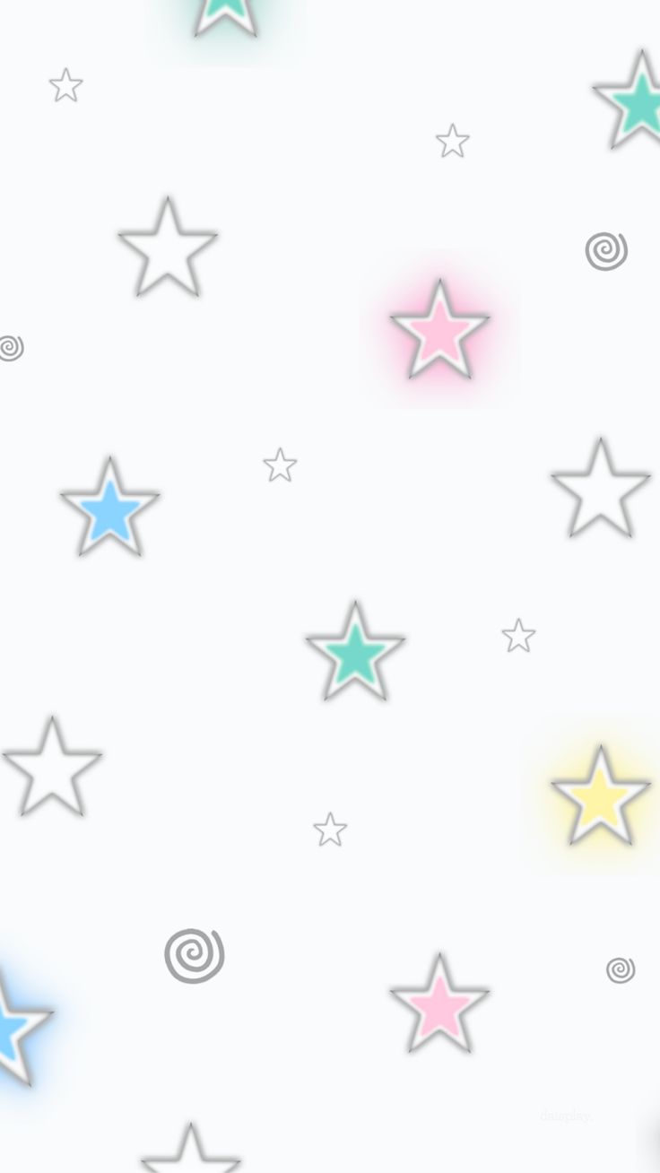 colorful stars on a white background