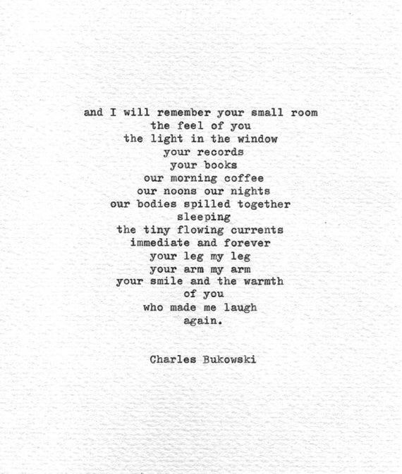 an old typewriter with the words, and i will remember your small room