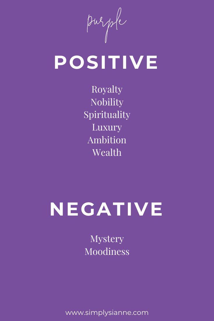 the words negative, negative and negative are in white letters on a purple background that says positive