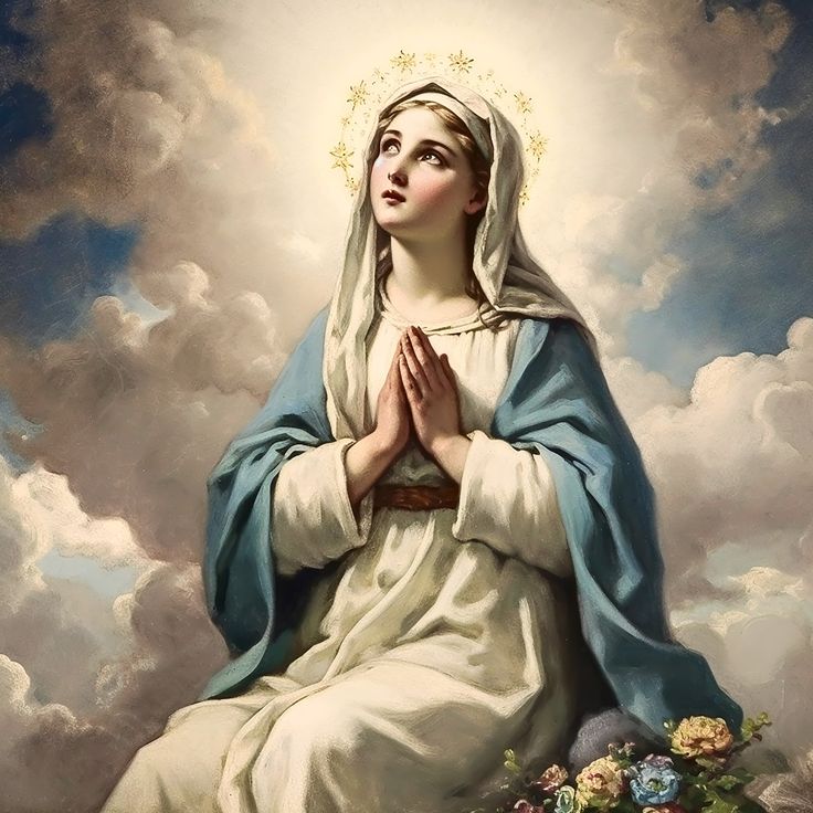 a painting of the immaculate mary