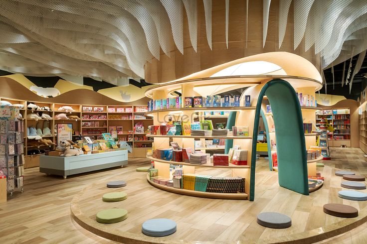 the interior of a children's book store