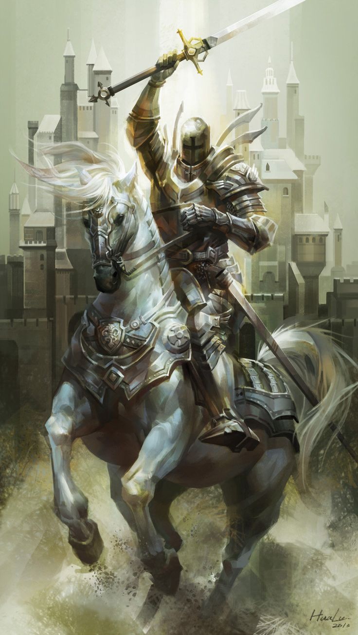 a man riding on the back of a white horse