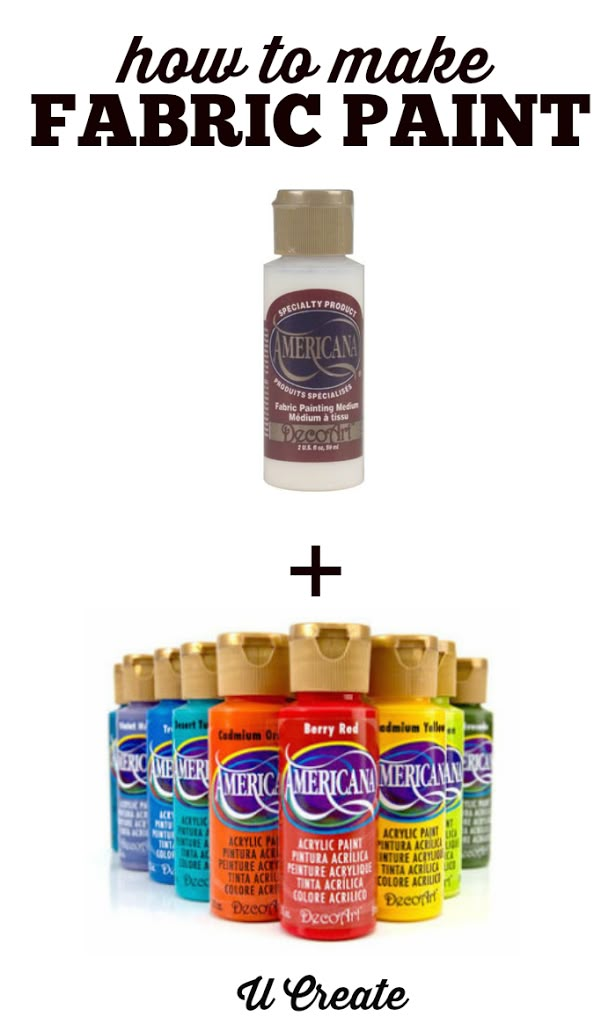 the instructions for how to make fabric paint with acrylic paints and glues