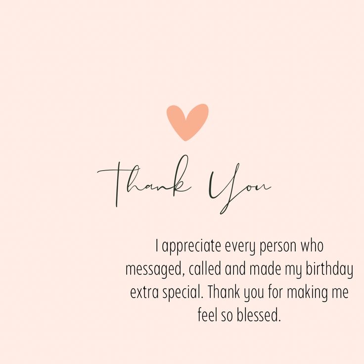 a thank card for someone who has passed their birthday message to her on valentine day