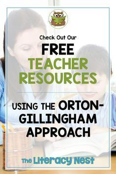 a woman and child reading a book with the text free teacher resources using the orton - gillingham approach