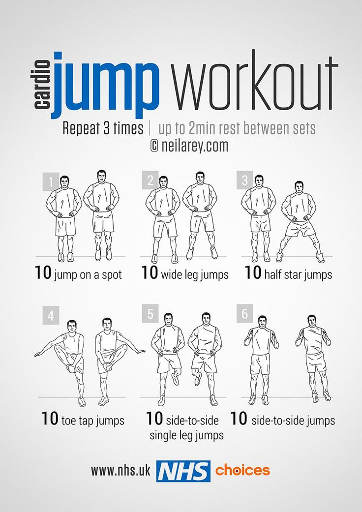 a poster with instructions on how to do jump workouts for the entire body and chest