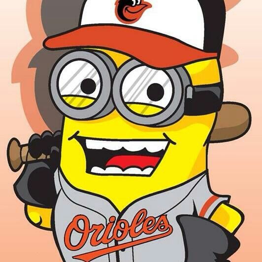 a cartoon character wearing a baseball uniform and holding a bat in one hand with the word orioles on it