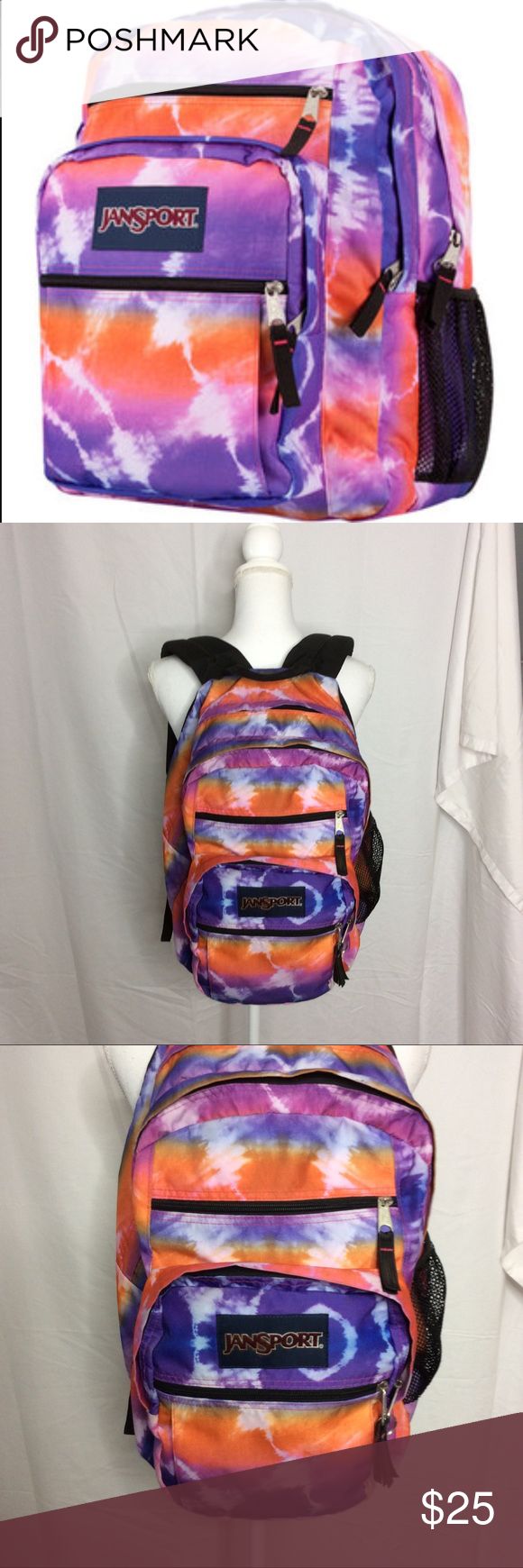 Jansport Tie dye Backpack In good condition! Jansport Bags Backpacks Tie Dye Backpack, Bags Backpacks, Tie Dye, Dye, Backpacks, Purple, Fashion Design, Women Shopping, Fashion Trends