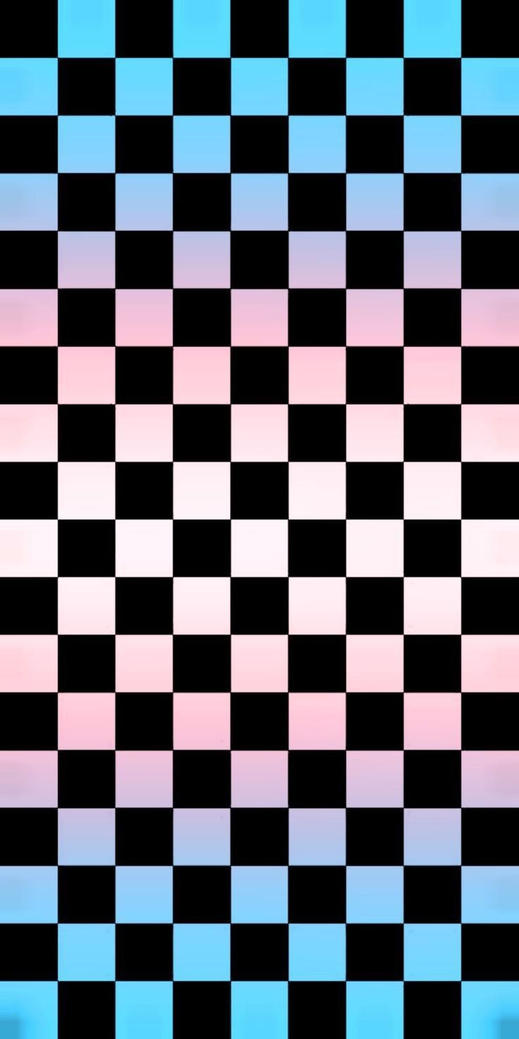 an abstract checkerboard pattern in blue and pink