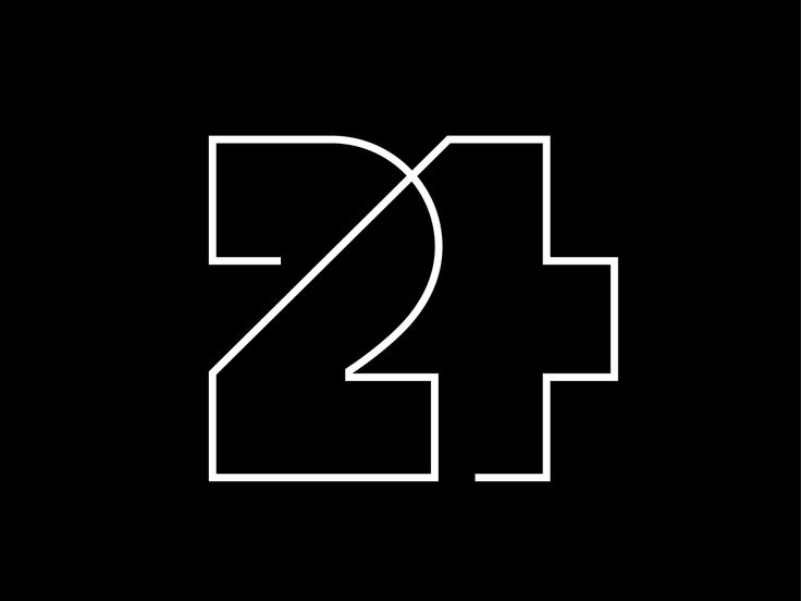 the number twenty two in white on a black background