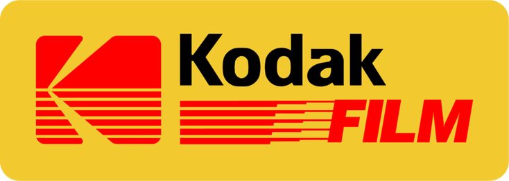 the kodak film logo on a yellow background