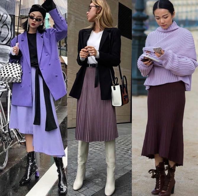 Light Summer Color Palette, Rave Looks, Purple Pumps, Purple Bottom, Wearing Purple, Purple Boots, Color Combos Outfit, Fall Winter Trends, Purple Coat