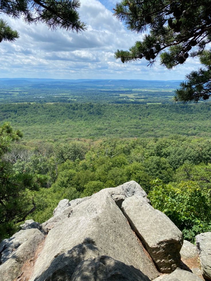 a view from the top of a large rock