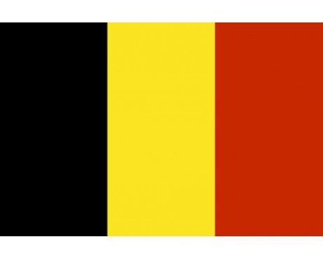 the flag of belgium is shown in red, yellow and black