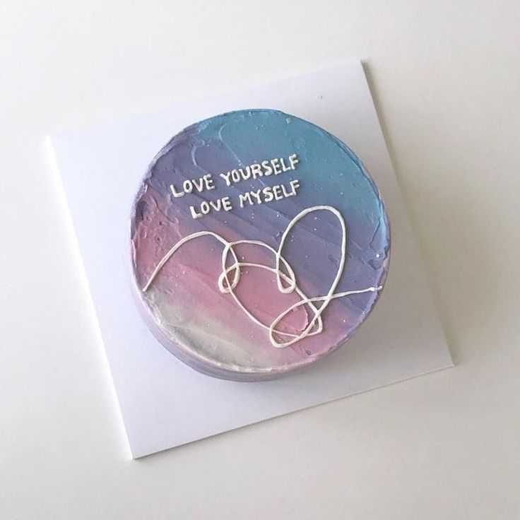 a button with the words love yourself, love my self and two hearts on it