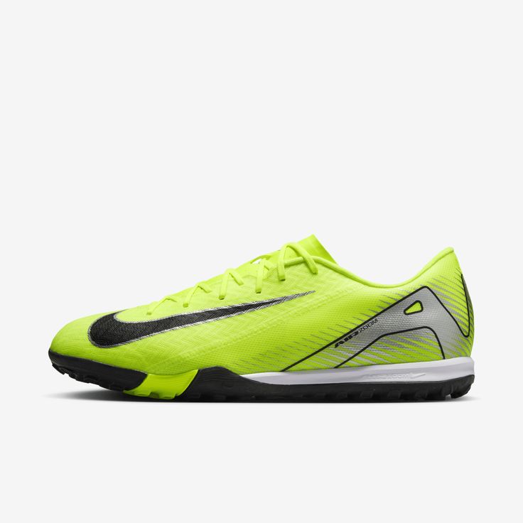 the nike zoom soccer shoe in volt and black is on sale for $ 99