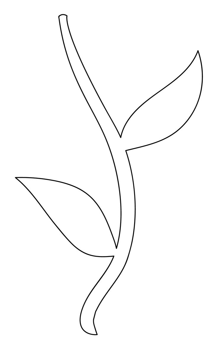 Flower with Stem Template Printable Flower Leaves Template Free Printable, Flower Stem Template Free Printable, Free Applique Patterns Templates Flower, Felt Flower Templates Printable Free Pattern, Felt Flowers Diy Pattern Free Printable, Flower Cutouts Template, Applique Templates Flower, Flower Templates Printable Free Pattern, Flower Stem Template