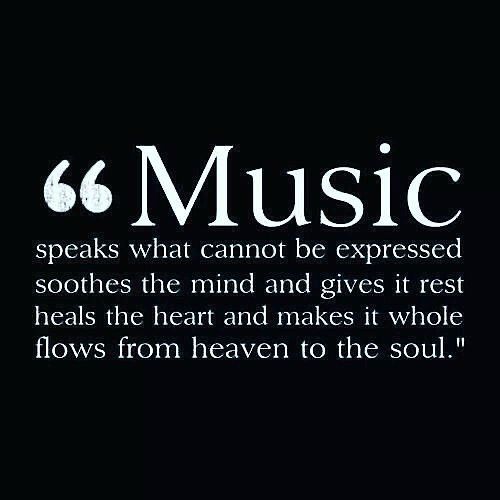 a quote with the words music on it