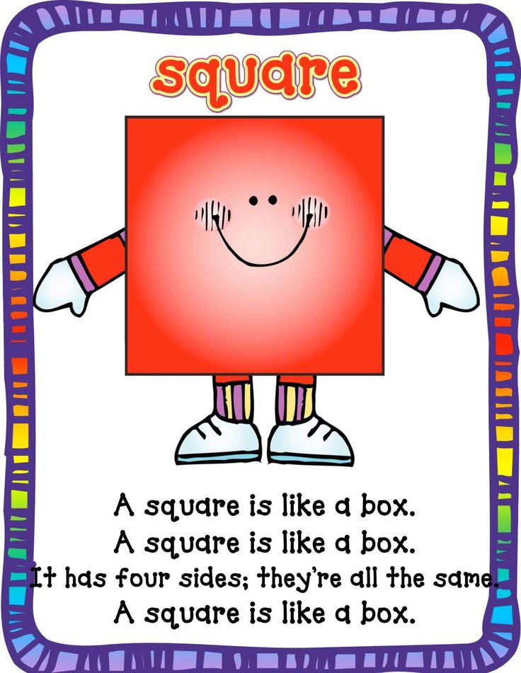 a square is like a box and it has four sides, they're all the same