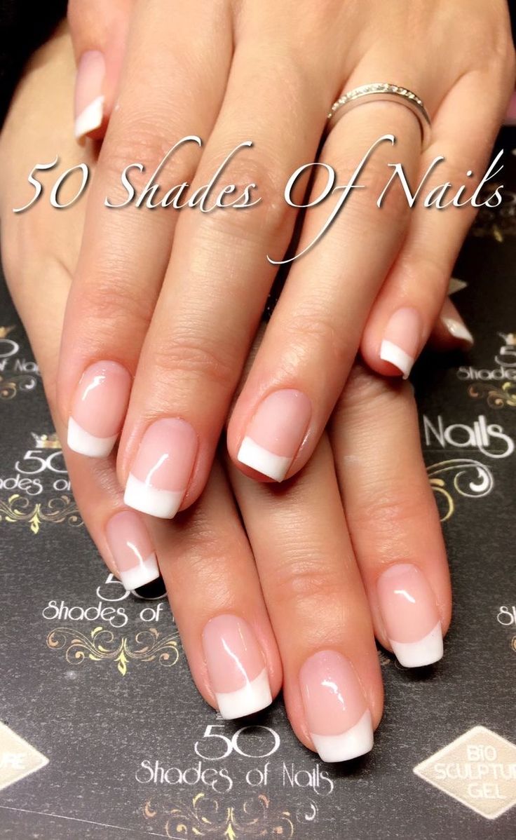 French Polish Gel Nails, Bio Gel French Manicure, French Tip With Gel Polish, Long French Manicure Nails, French Manicure Nails Long, French Manicure Squoval, Gel French Manicure Designs, Short Gel French Manicure, French Tip Manicure Ideas