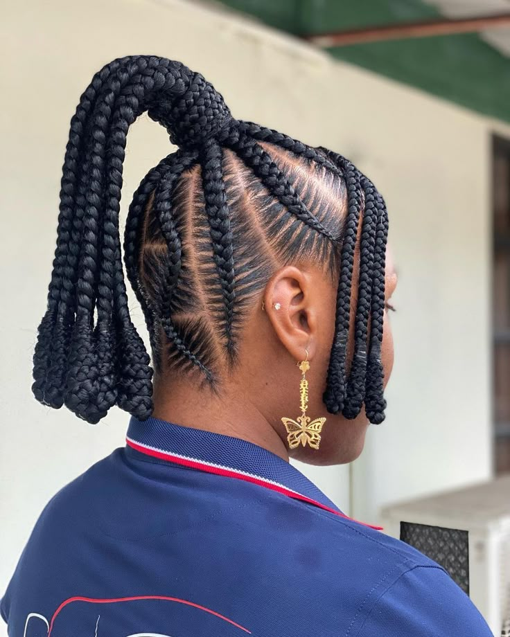 Cornrow Ponytail, Feed In Braids Hairstyles, Braids Hairstyles Pictures, Bantu Knots, Braided Cornrow Hairstyles, Quick Braided Hairstyles, Braided Ponytail Hairstyles, Pretty Braided Hairstyles, Braids For Black Women