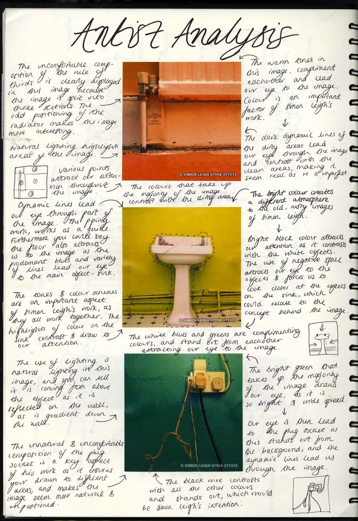 an open notebook with writing on it and pictures of different things in the page below