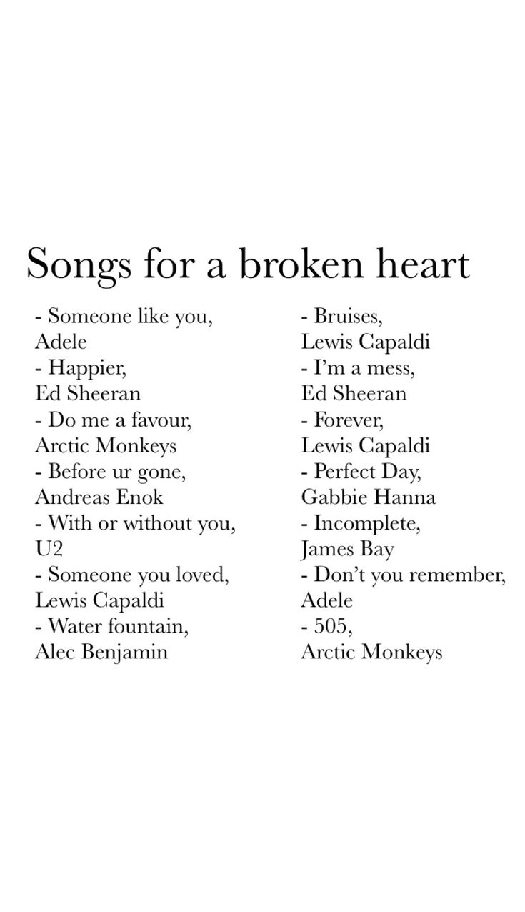 Songs To Sing Your Heart Out To, Songs To Listen To When Feeling Down, Artists To Listen To, Songs For When, Broken But Beautiful, Summer Songs Playlist, Songs List, Throwback Songs, Breakup Playlist