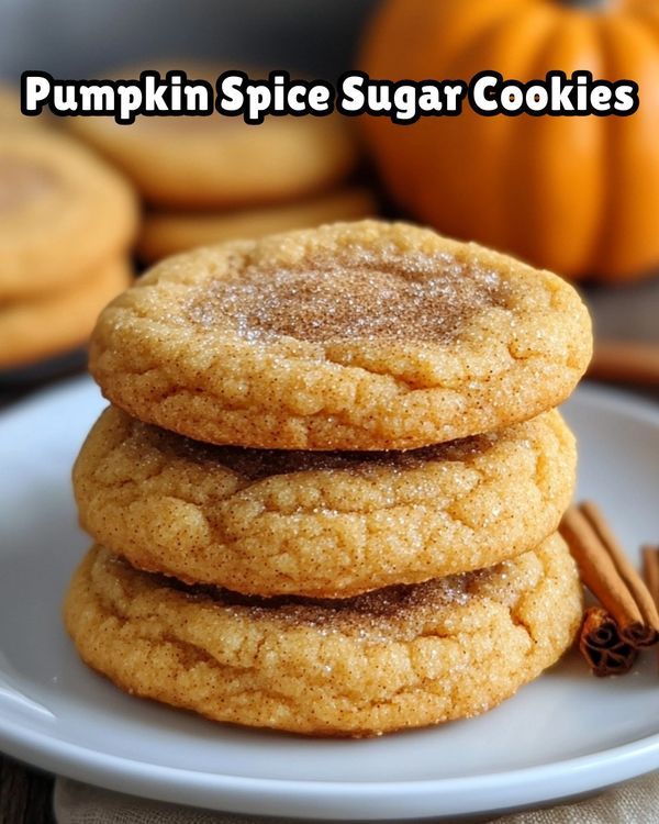 pumpkin spice sugar cookies on a white plate