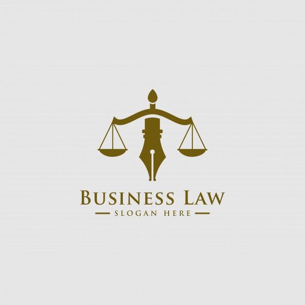 the logo for business law, with an image of a woman holding a scale on her hand