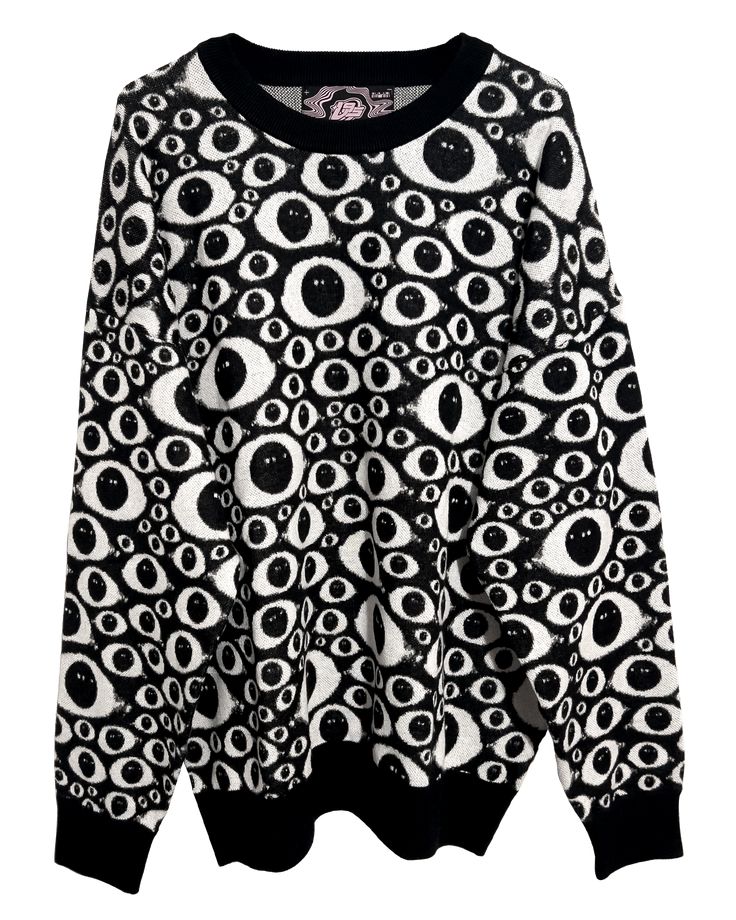 Seek Knit Sweatshirt Eye Themed Clothes, Creepy Cute Clothes, Webcore Clothes, Gore Clothes, Webcore Outfits, Space Aesthetic Outfit, Weirdcore Fashion, Weirdcore Clothes, Scary Clothes